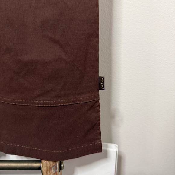 Prana Cropped Brown Nylon Pants Size Large - Picture 7 of 9